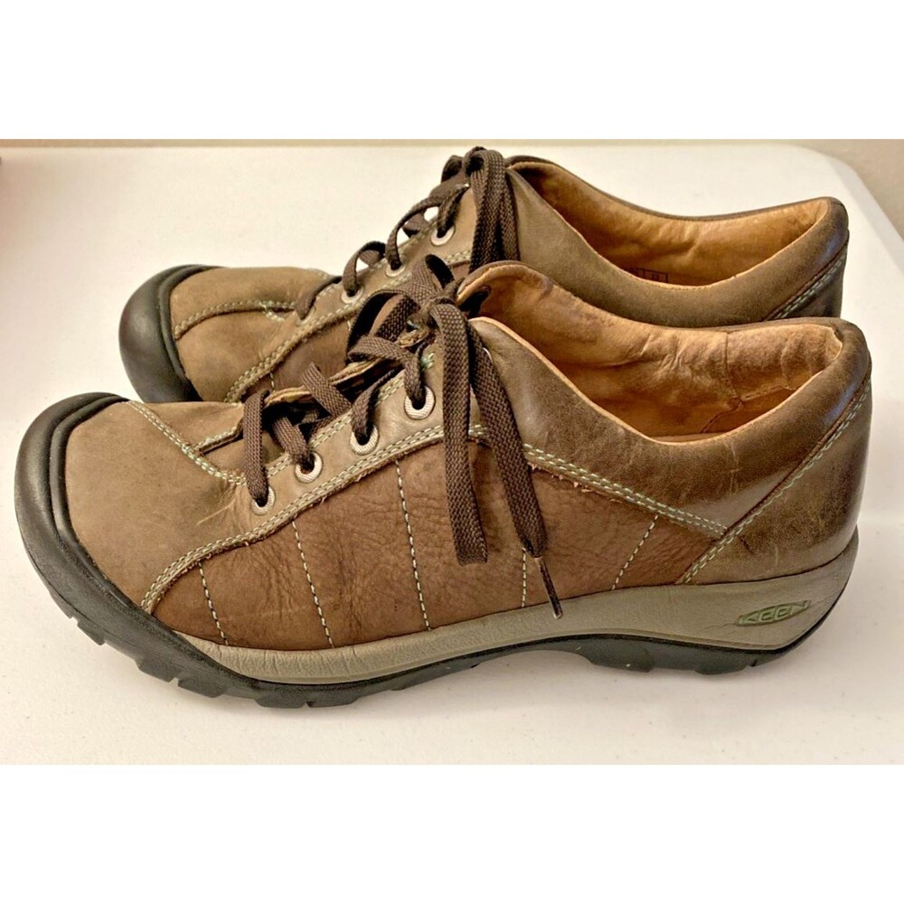 Keen Presidio Women’s Brown Leather Hiking Shoes Sneakers Low Top Size US 10